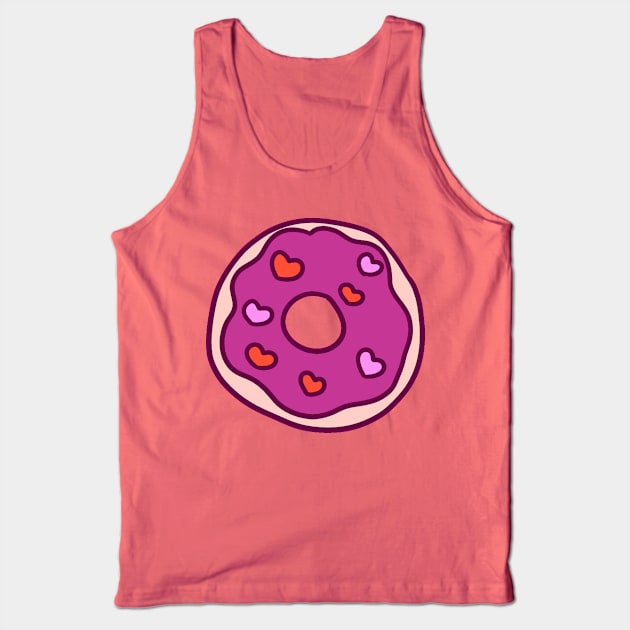 Frosted Heart Donut Tank Top by saradaboru